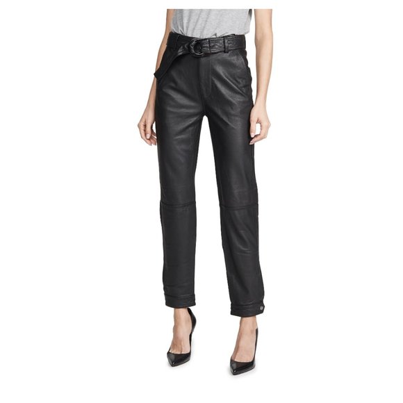 JBrand Jonah High Rise Pants Trousers Womens 27 Black Lamb...